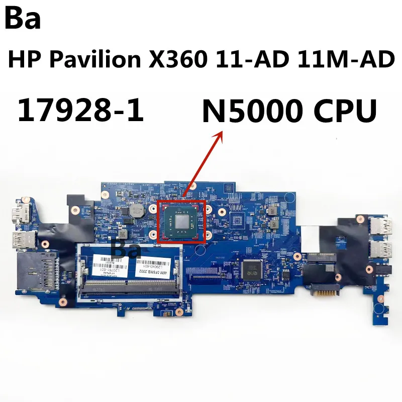

For HP Pavilion X360 11-AD 11M-AD Motherboard 17928-1 with N5000 CPU DDR4 100% Fully Tested