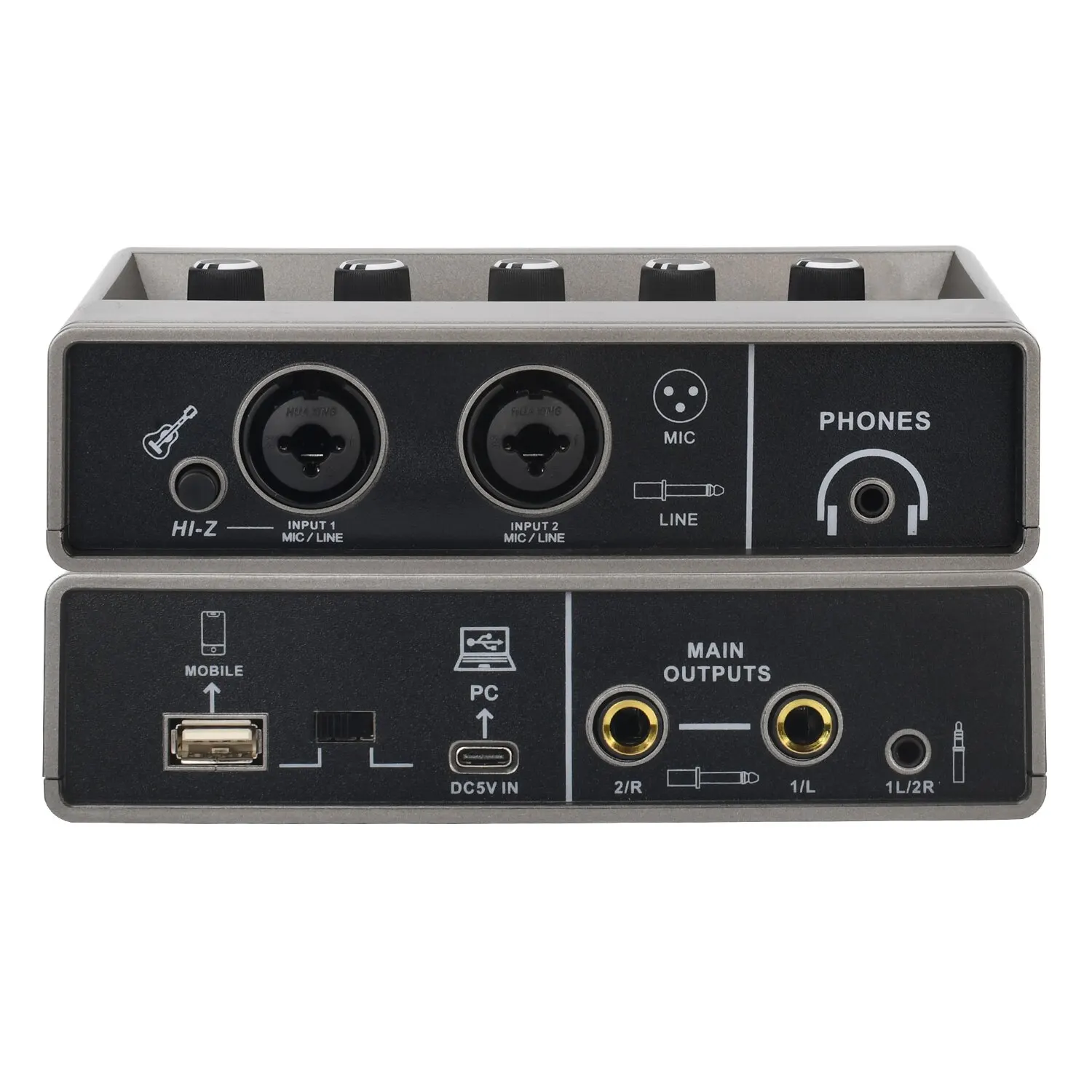 Teyun 48Khz Interfaccia Audio Telefono Pc Registrazione Hi-Z Chitarra Echo 48V 2 Canali Scheda Audio Da Studio Esterna Per Gioco Podcast Q16