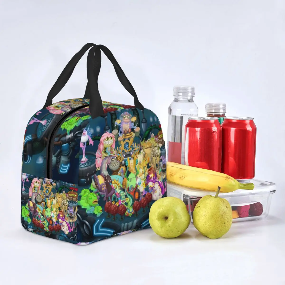 My Singing Monsters Wublin Island Song Thermal Insulated Lunch Bag Women Video Gamer Lunch Container Travel Storage Food Box