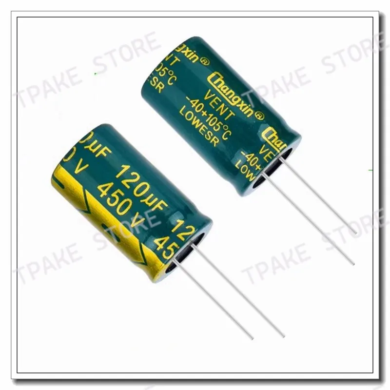 Condensatore Elettrolitico 10uF 450V &ndash; Radiale 10x16mm, 105&deg;C, &plusmn;20%