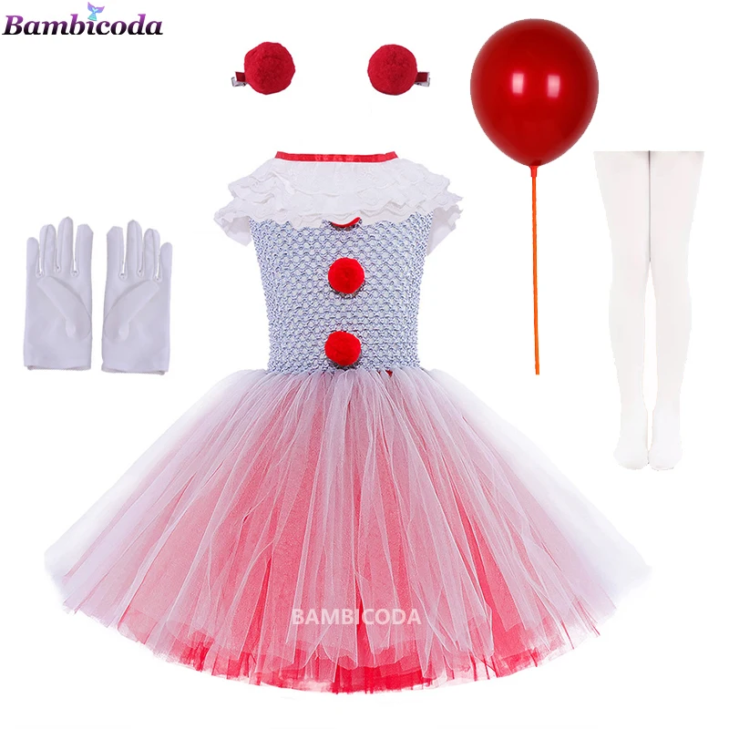 Kids Halloween Costumes Girls Clown Killer Clown Costume Kid Girl