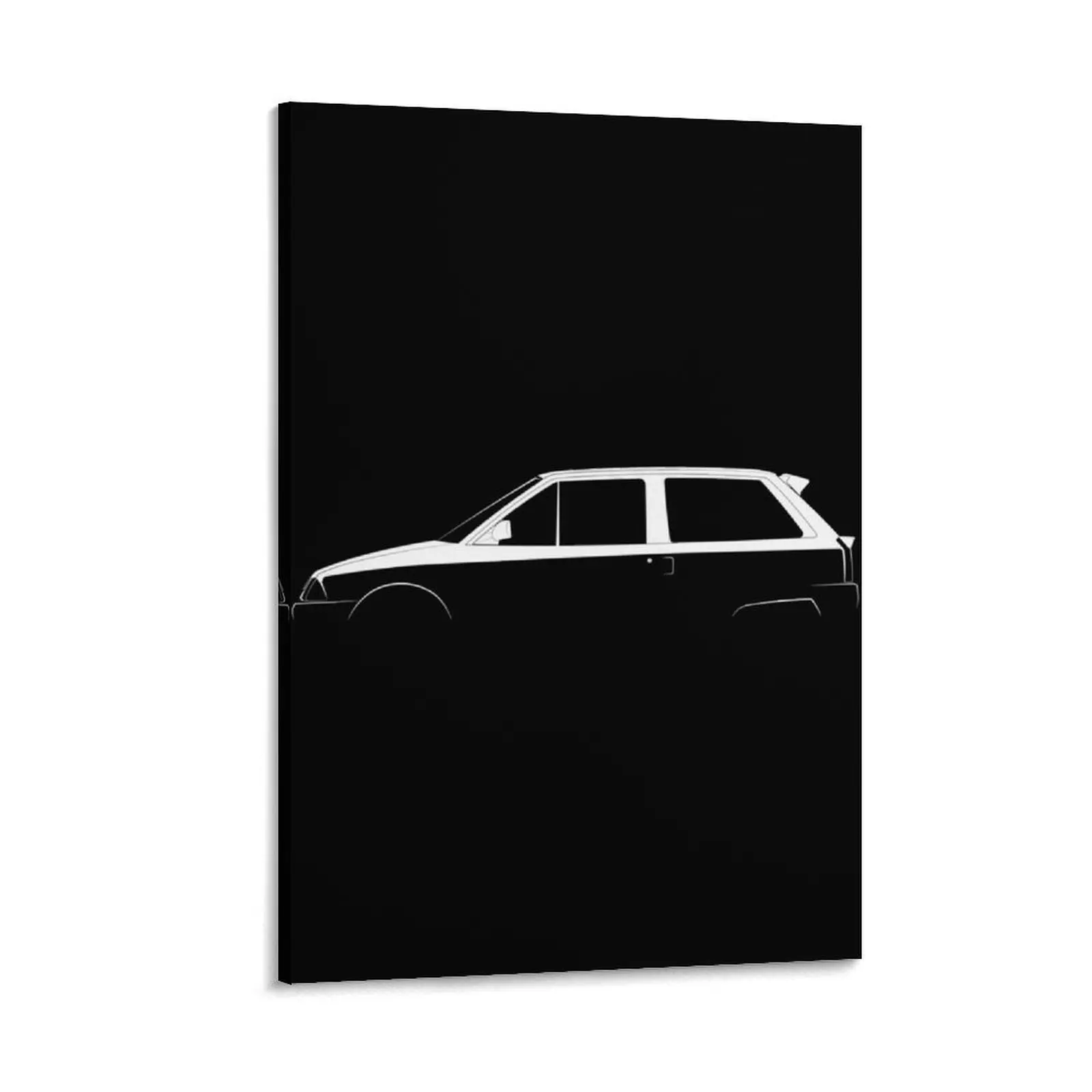 

Citron AX GTi Silhouette Canvas Painting aesthetic room room decors aesthetic living room decoration wall decor