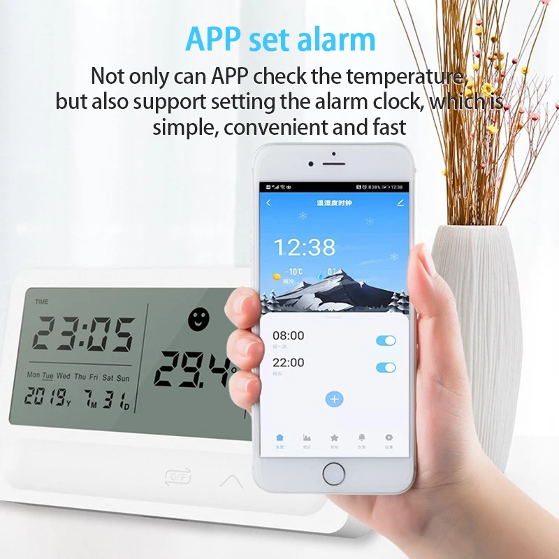 

Weather Station Wireless Indoor Outdoor Thermometer Temperature Humidity Monitor Adjustable Backlight With Remote Sensor