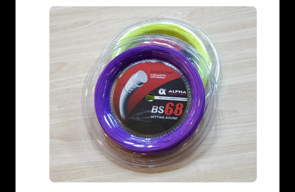 Alpha Badmintonschläger-Saitennetz, 200 m, Rollenkontrolle, 0,68 mm, hohe Elastizität, umfassende Leistung, Haltbarkeit, 34 Pfund, Ball-BS68 – Detail 13