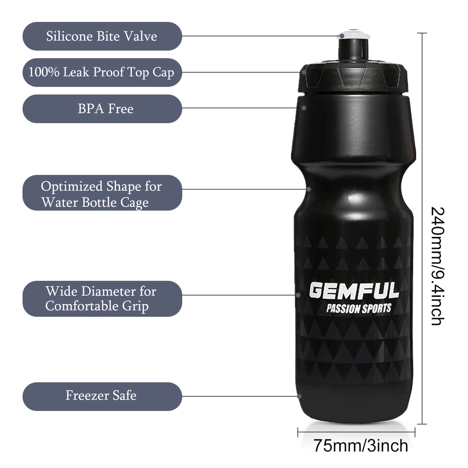 750ml Wide Mouth BPA-Free Light-Weight Bike Aluminum Sports Water Bottle -  China Aluminum Water Bottle and Aluminum Sports Bottle price