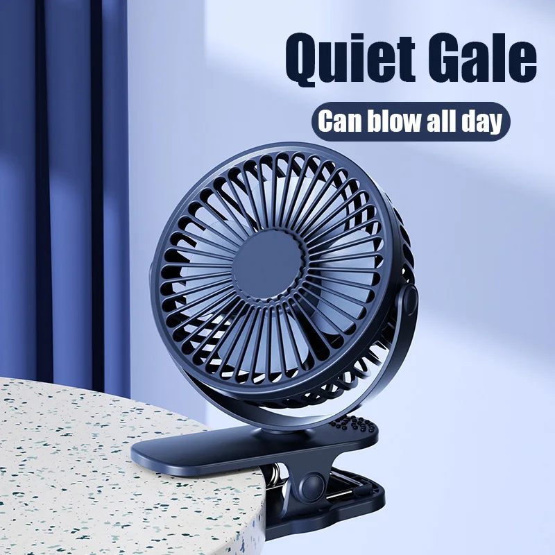 

Portable Table Fan Clip on Type USB Rechargeable Mini Desk Fan 360 Degree Rotation electric fan for Desk Student Dormitory