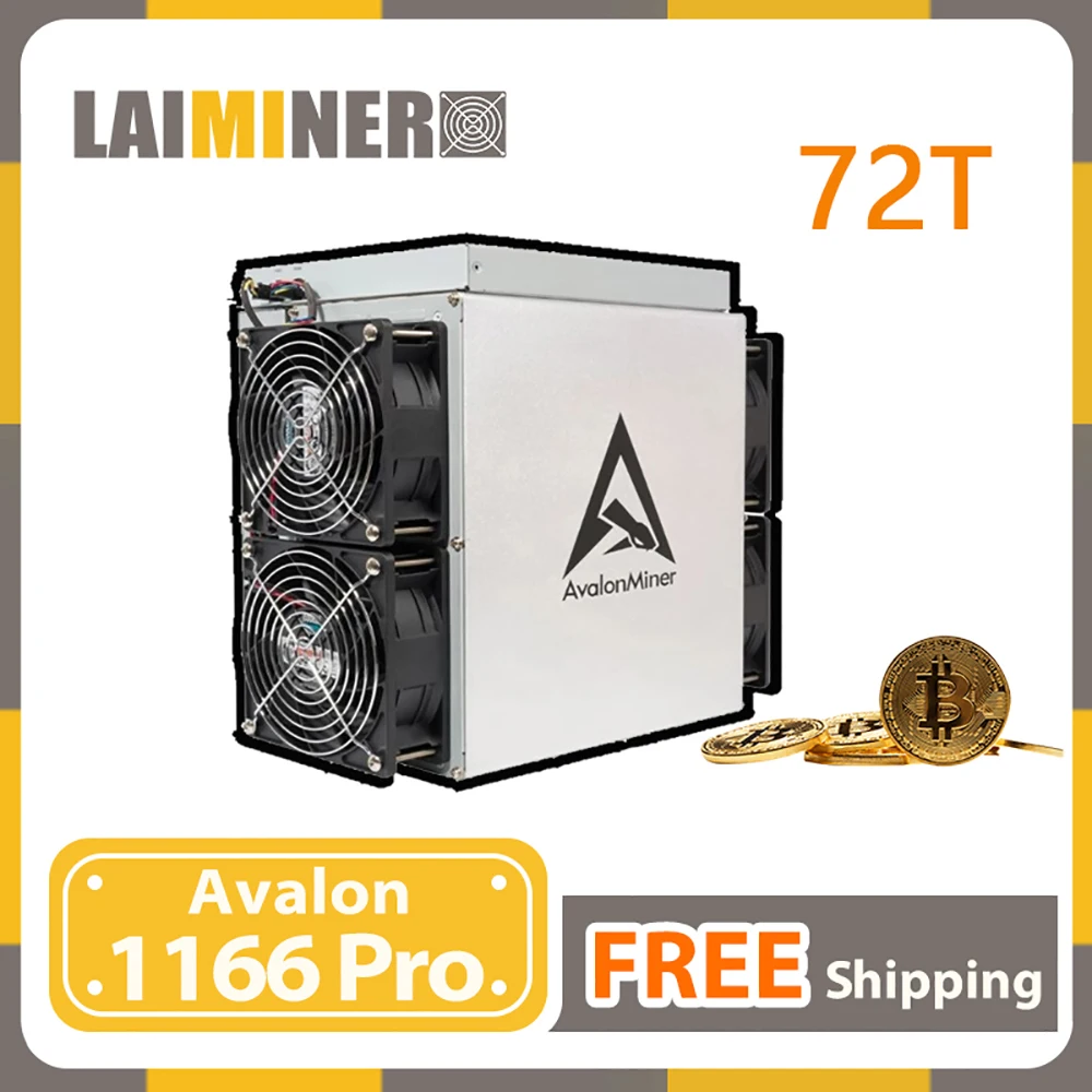 Avalon Miner A1166 Pro 72T Sha256 Con Alimentatore Asic Miner 1166 Pro Btc Bth Bitcoin Canaan Miner
