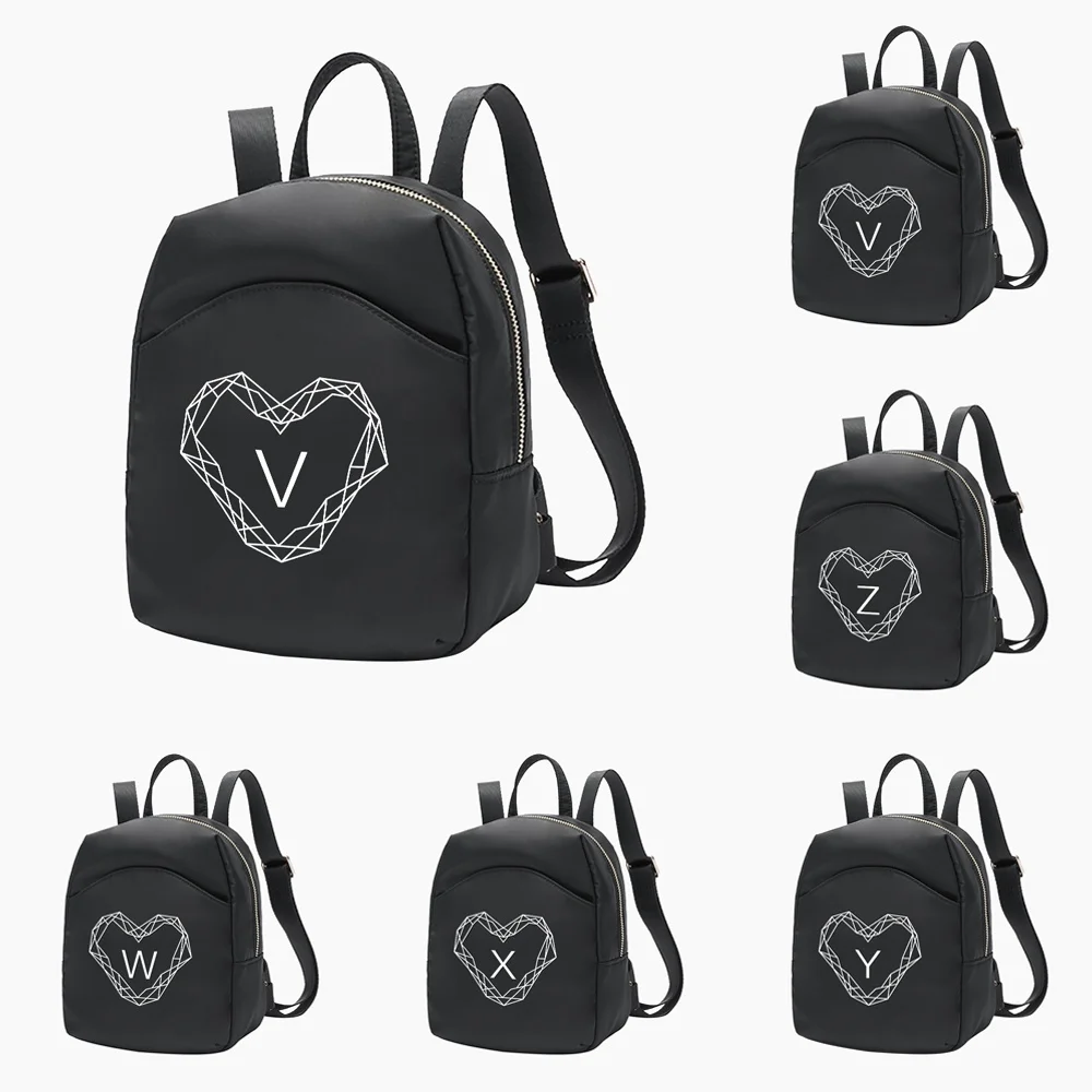 

Женские маленькие рюкзаки, черная трендовая женская сумка с алмазными буквами, женский рюкзак, школьные сумки для девочек-подростков, ранец 2023