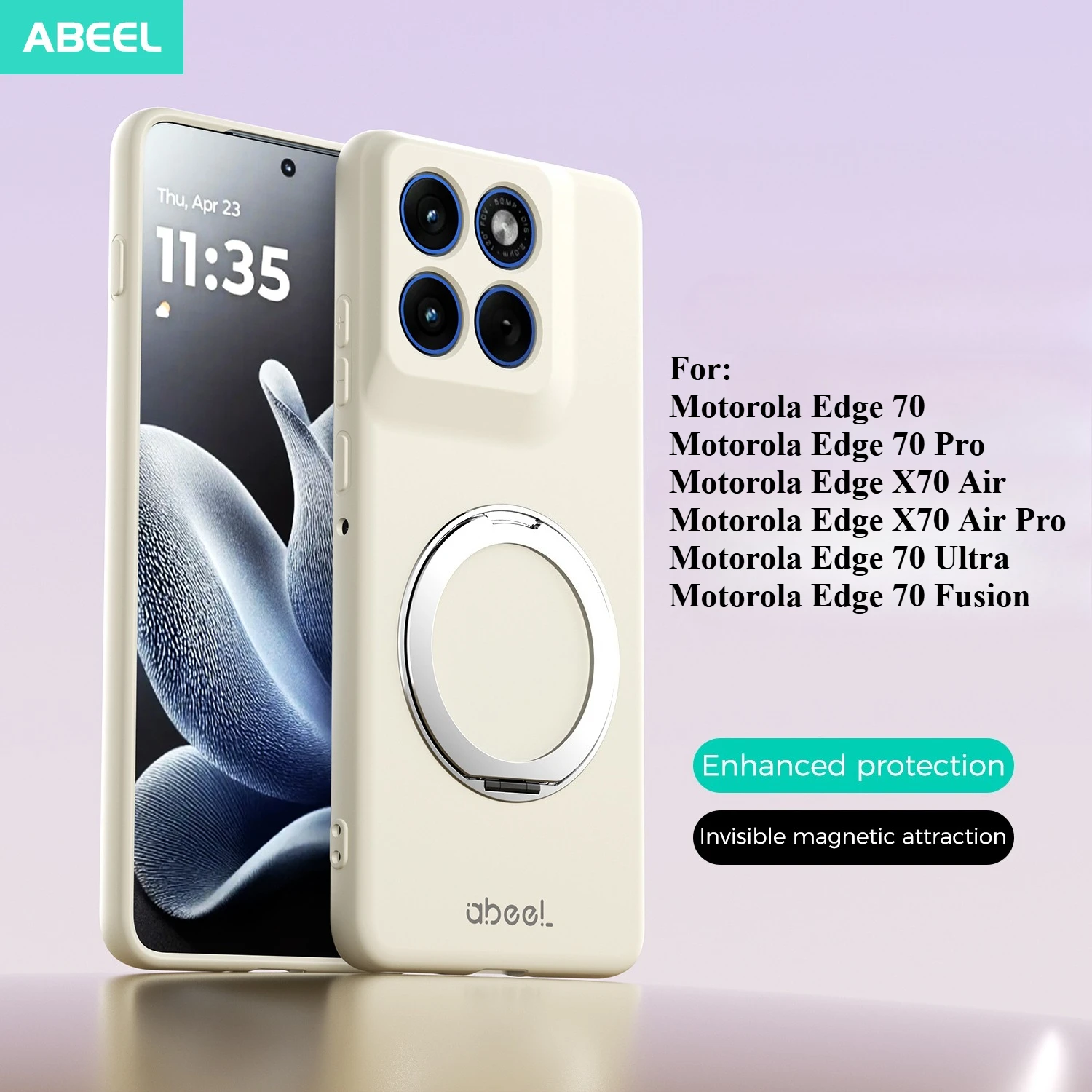 Premium Silicone Magnetic Stand Case - Skin-Feel Liquid Silicone Cover