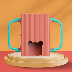 Adjustable Toddler Juice and Milk Box Holder - Anti - Spill Bracket with Portable Design (Orange)