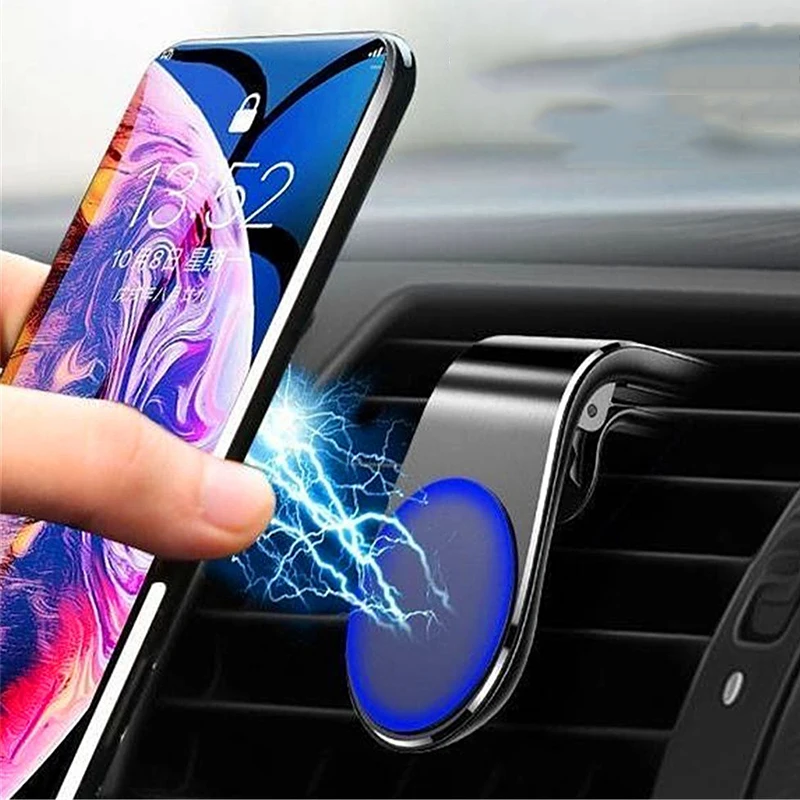 

Magnetic Car Phone Holder Stand Car Phone Holder Air Vent Magnet Mount Mobile Phone Stand Clip for IPhone 13 Huawei Samsung