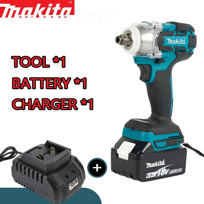 Makita DTW285 brushless rechargeable impact electric wrench 18V high torque lithium battery wrench auto repair tool 2