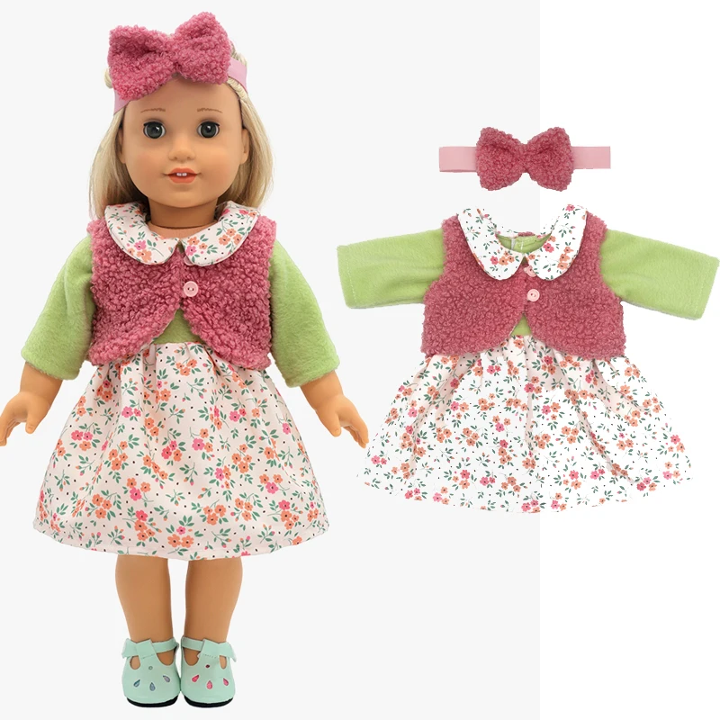 18 inch girl doll Grid coat doll accessories,doll clothes