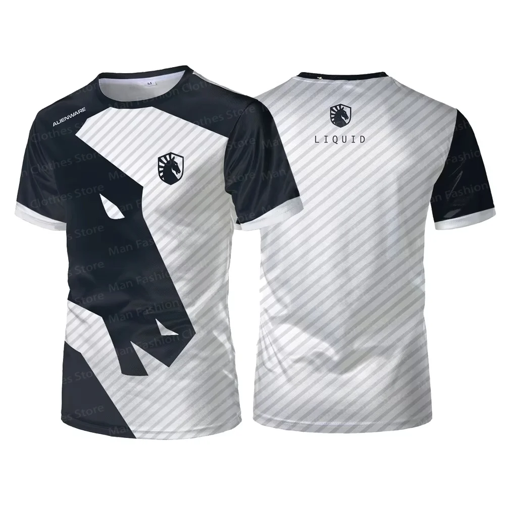 2024 New Team Liquid Esports Uniform T-shirt CSGO LOL DOTA2 Games Contest T Shirt Casual Breathable Sports Jersey Boys Tops Tees 3