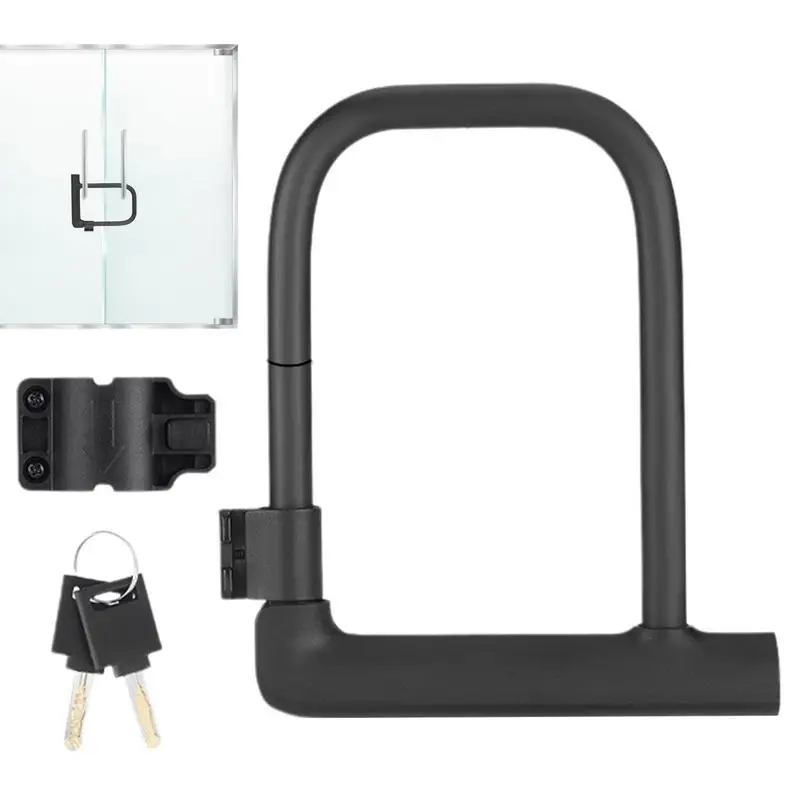 

U Lock Holder Heavy Duty Bike Lock Bicycle Secure Locks Tire Lock Anti Theft U-Lock With Sturdy Mounting Bracket Large Bike U