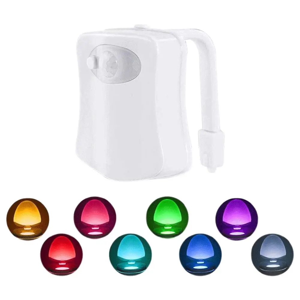 Multi Color Toilet Sensor Light Toilet Night Light Pir Motion Sensor Lights Led Washroom Night Lamp For Bathroom 8 C Z1t2