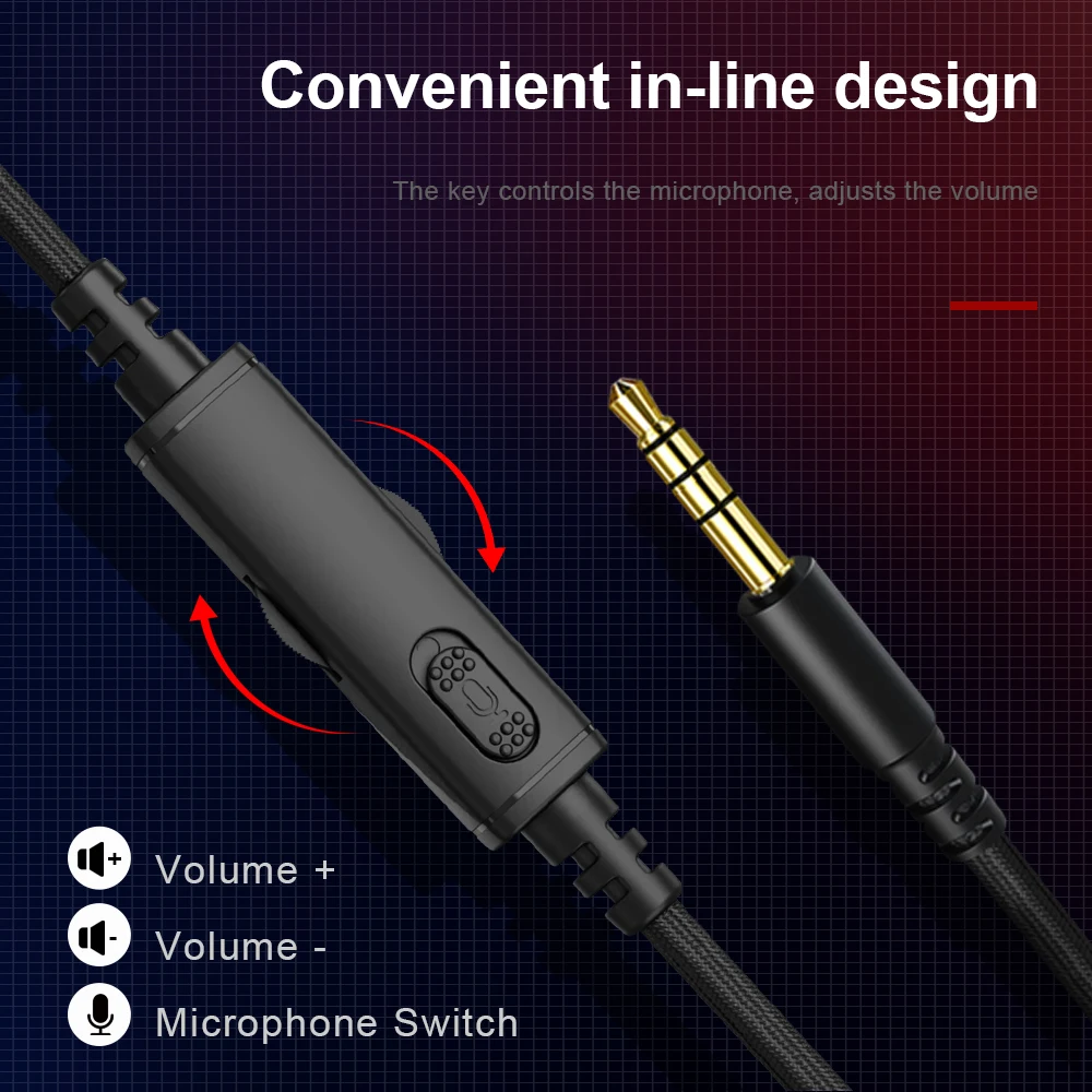 E-YOOSO H2722D Gaming Headphone,3.5mm Surround sound Computer PC Laptop headset Earphones Microphone for PS4 Switch Xbox-one
