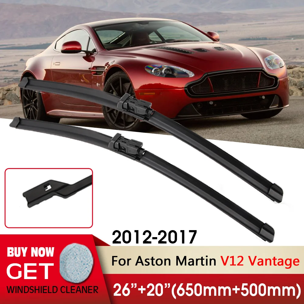 Spazzole Anteriori Tergicristallo Auto 26 "+ 20" Per Aston Martin V12 Vantage 2012-2017 Fit Pulsante Anteriore Tergicristalli Accessori Auto