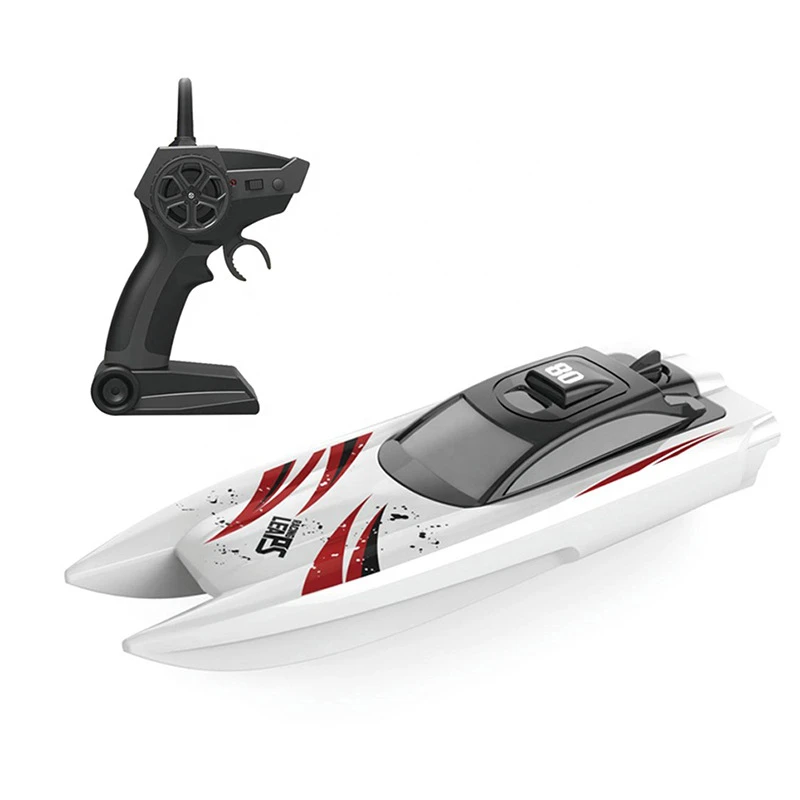 2.4G RC Boat 30KM/H 4CH High Speed Remote Control Ship Boat Rowing Waterproof Capsize Reset RC Racing Speedboat Boy toy