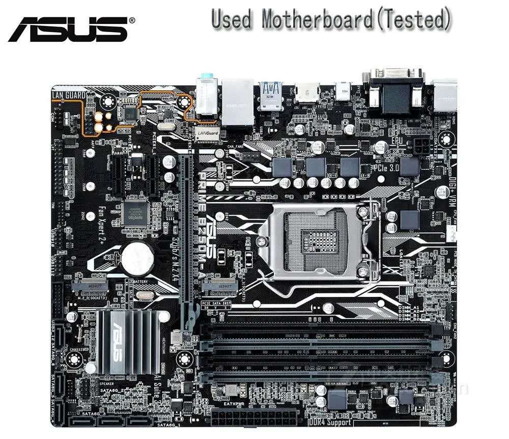 ASUS 프라임 B250M A 데스크탑 마더보드, LGA 1151, DDR4, USB2.0, USB3.1, 64GB, B250 ...