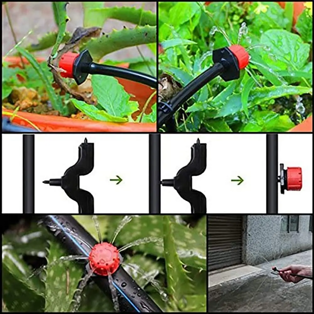 

New Practical Irrigation Dripper Watering Drippers Nozzle Outdoor Pack 100PCS Sprinklers 8 Anti-clogging Holes