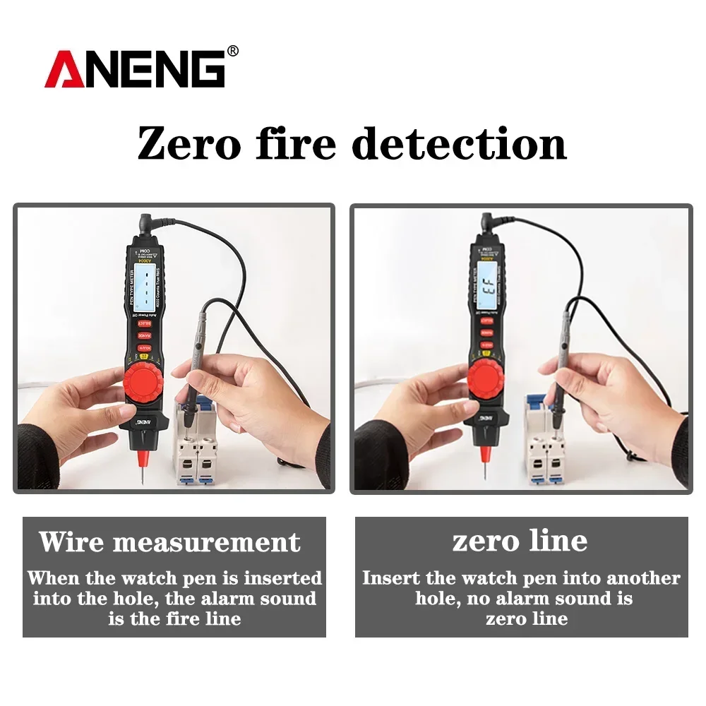 ANENG A3004 Smart Pen Multimeter Digital 4000 Counts AC/DC Current Voltage Test NCV Capacitance Resistance Diode Ohm Tester Tool