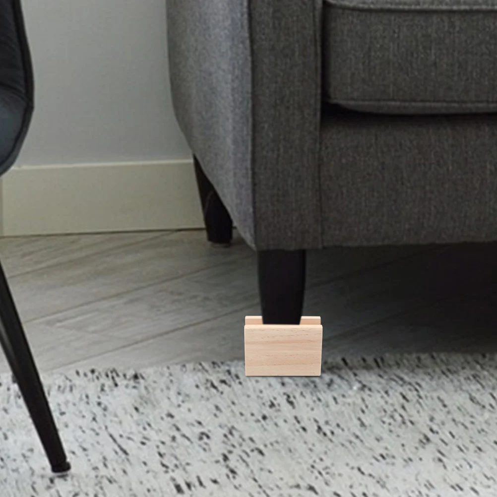 

2pcs Furniture Heightening Pads Bed Riser Table Foot Heightening Supports Wooden Risers
