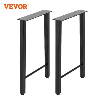 VEVOR 2PCS Metal Table Legs Nordic Style Industrial For Home Office Dining Coffee Bench Desk Table Parts Adjustable Rubber Feet