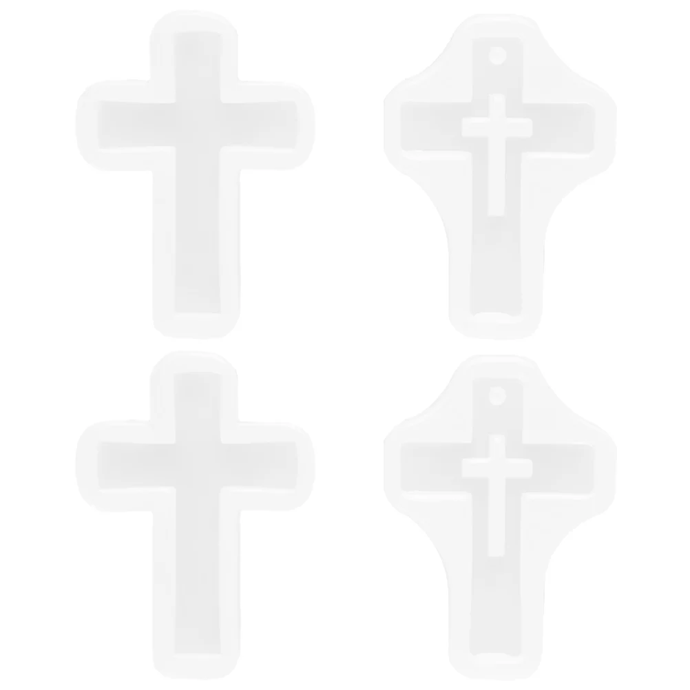 

4Pcs Epoxy Silicone Mould Crystal Glue Mould Pendant Making Model for Home DIY Resin Craft (White)