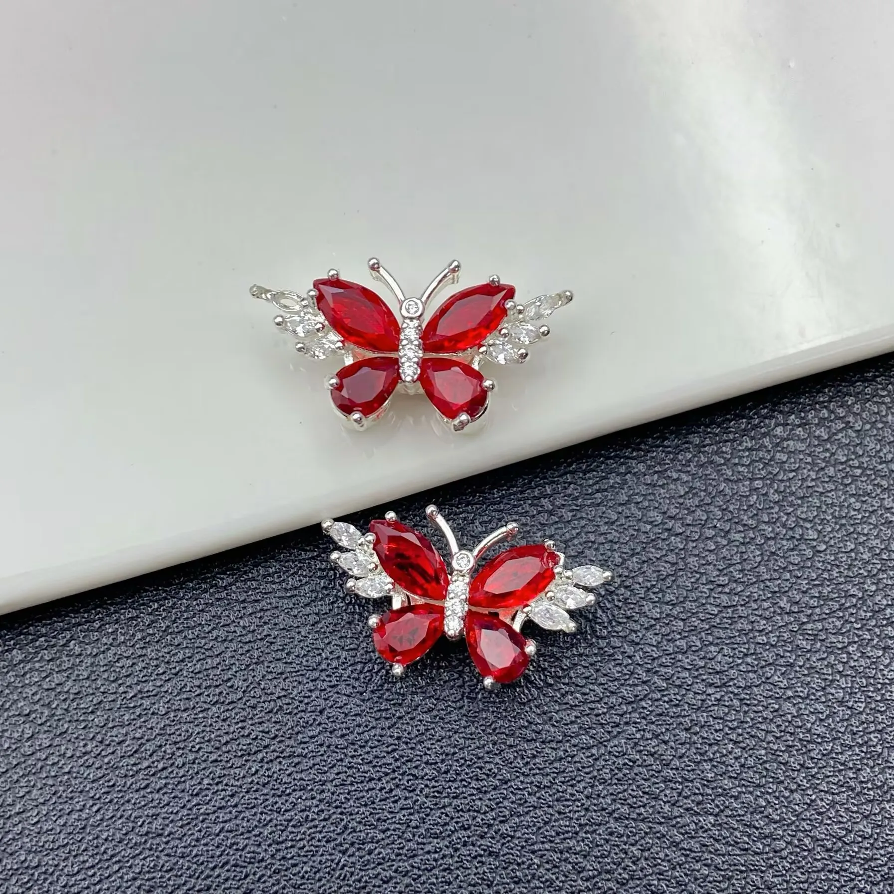 Gold Plated Zircon Butterfly Beaded Bracelet Material - Artistic Retro Chinese Style Jewelry Accessory