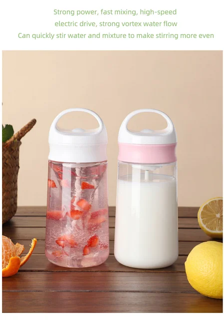 380ML Portable Electric Protein Shaker Bottle Mixer Coffee Milk Slushy Cup  Stirring Automatic Mixing Cups Mixer Girls Gift - AliExpress