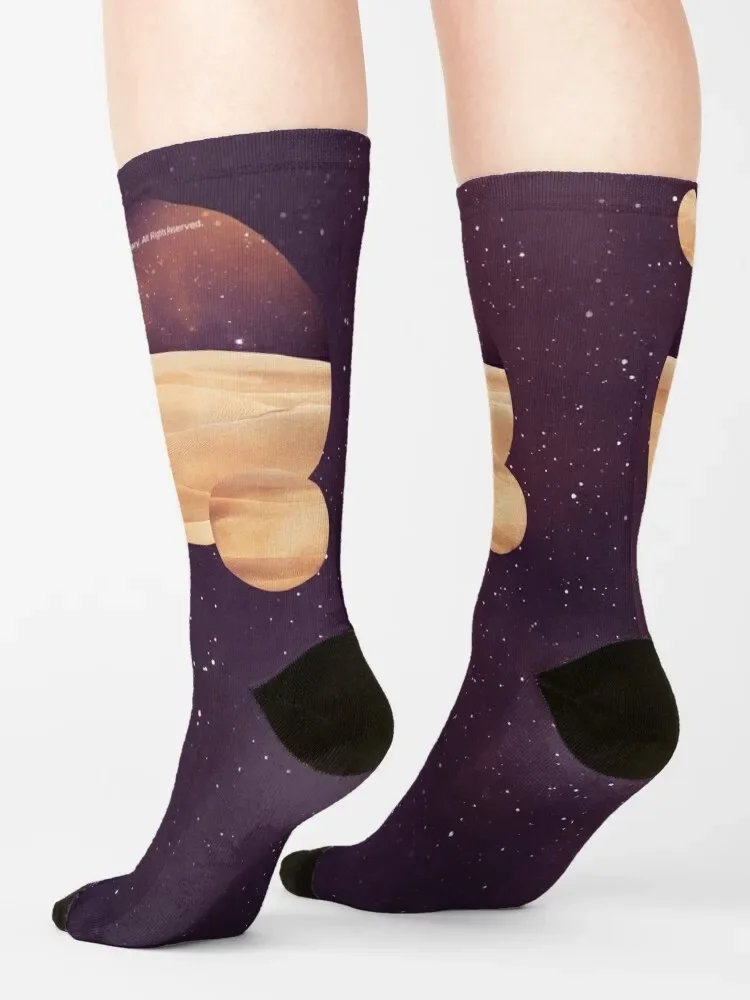 Dune, Arrakis With Two Moons, Minimalist Movie Design Socks floor designer christmas gifts Non-slip Socks Girl Men's