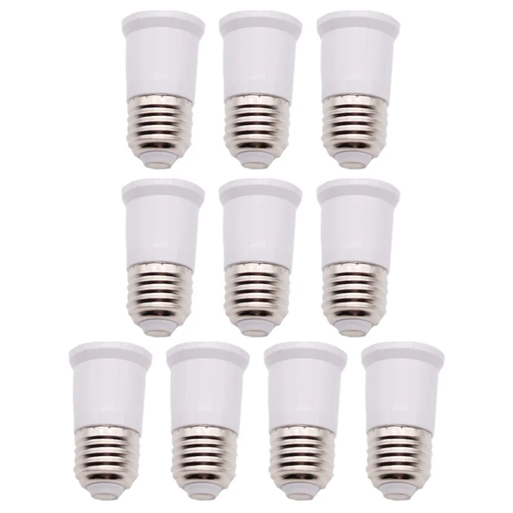 

10pcs Durable Light Socket Extender Adapter E27 to E27 Bulb Extension Fitting