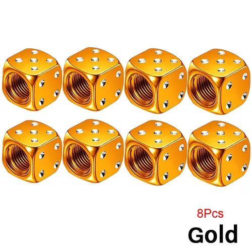 DSYCAR 2/8Pcs Aluminum Tire Valve Caps Dice Wheel Stem Tyre Tire Wheel Stem Air Valve Dust Cover for Car Truck Motocycle Bike - Image 25