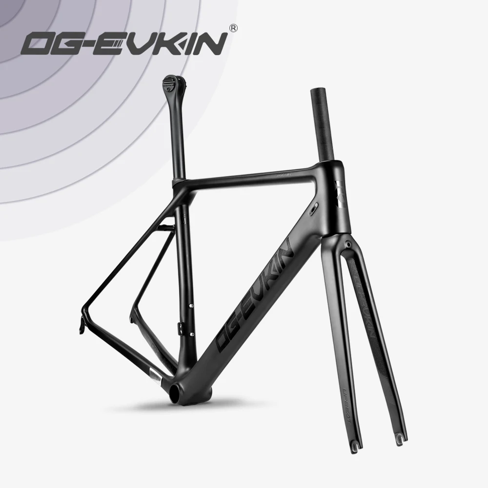 Cadre Vélo De Course Carbone AIRWOLF - Ultra-léger 787g (taille 44), Compatible 700c, 25c