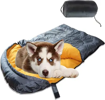 Fleece Pet Sleep Bag Bed Mat Blanket Cushion Mattress Drawstring Outdoor Camping Dog Mats  asesorios para perros 2