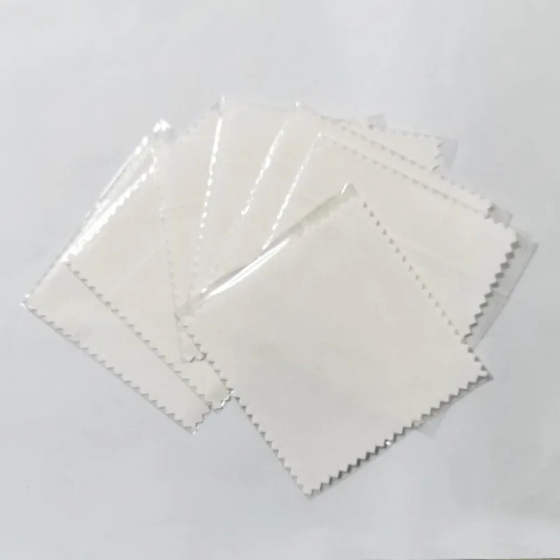 100 Pcs/lot 8x8cm Anti Tarnish Black Silver Jewelry Polishing Cloth Cleaning Cloths Individually Wrapped Print Customize Logo