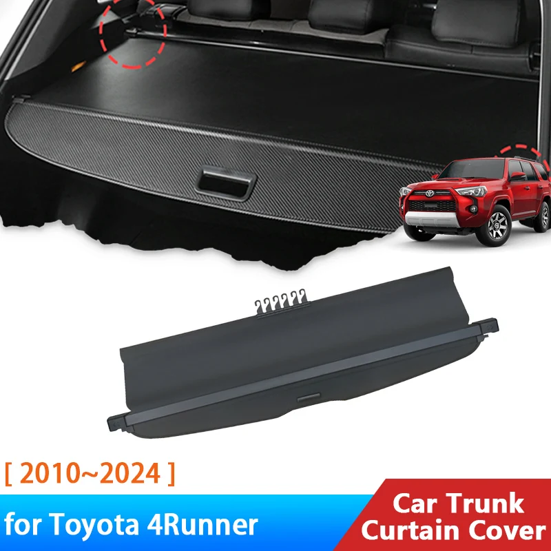 

For Toyota 4Runner N28 2010~2024 2023 2022 2021 Accessories Car Trunk Cargo Cover Mat Rear Boot Curtain Retractable Anti-peeping