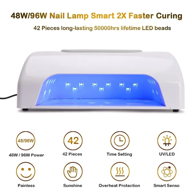 5 in 1 Nail Dust Collector for Acrylic Nails Light Electric Nail Drill Machine 30000rpm UV LED Nail Lamp for Gel Nails Polish 5