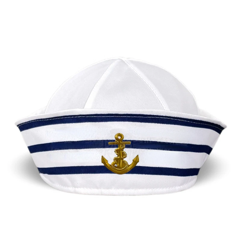 Chapeaux militaires de Yacht pour adultes, bateau à sauter, Costume de capitaine de marin, casquette réglable, amiral de la Marine pour hommes et femmes