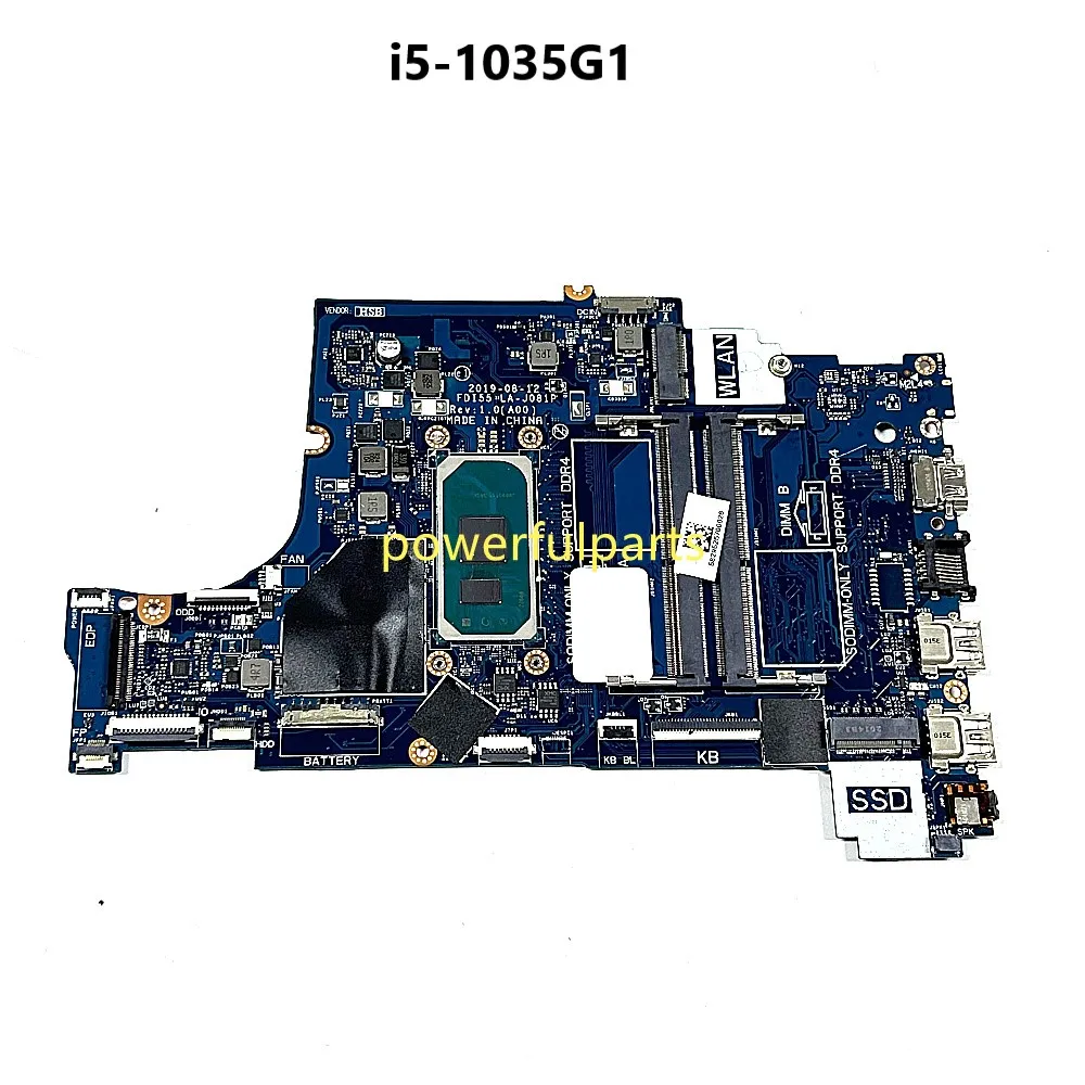 

FDI55 LA-J081P для Dell Inspiron 3493 3593 5593 материнская плата 047MF0 I5-1035G1 процессор на плате работает идеально