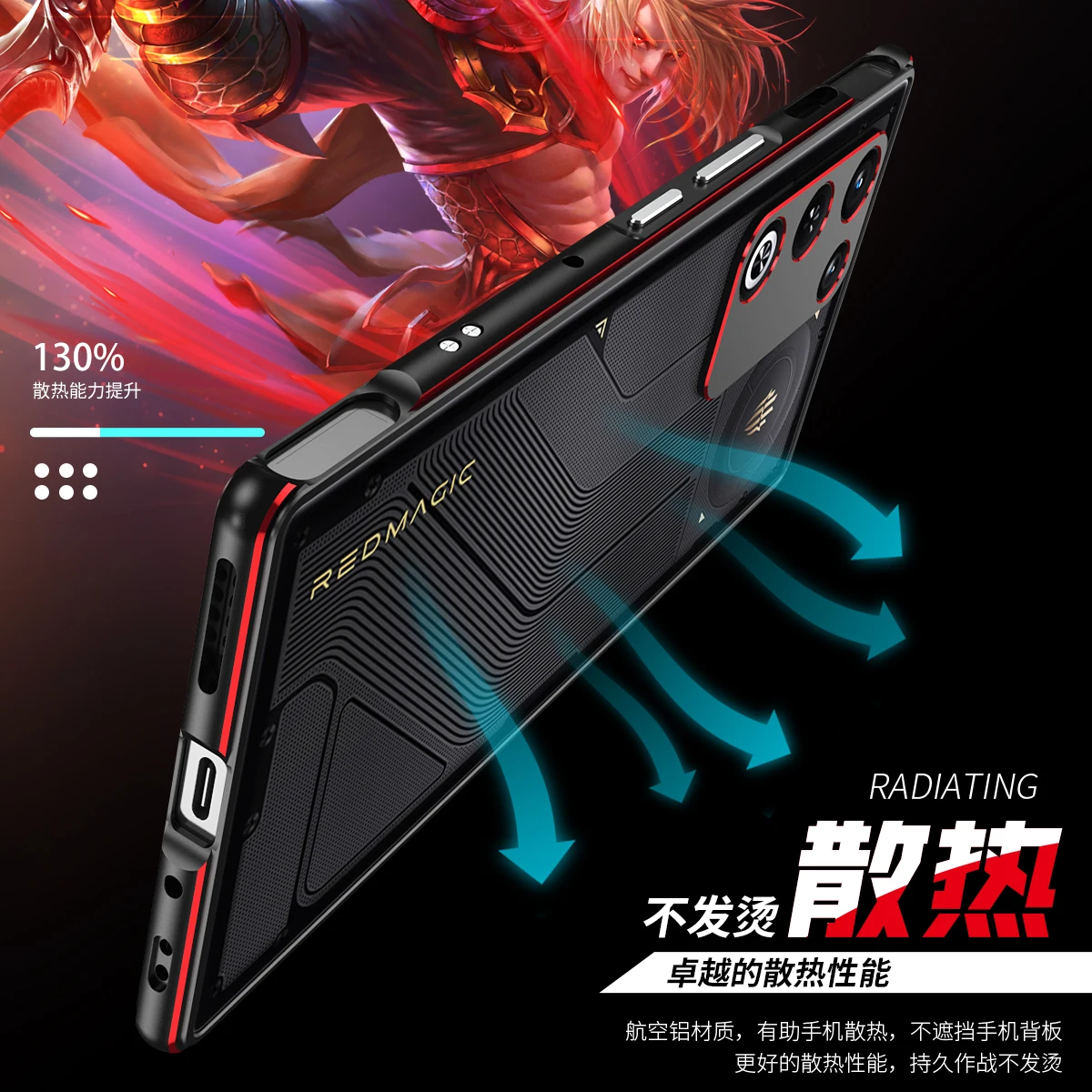 Enhanced Aluminum Alloy Metal Bumper Case with Heat Dissipation & Shockproof Edge Protection
