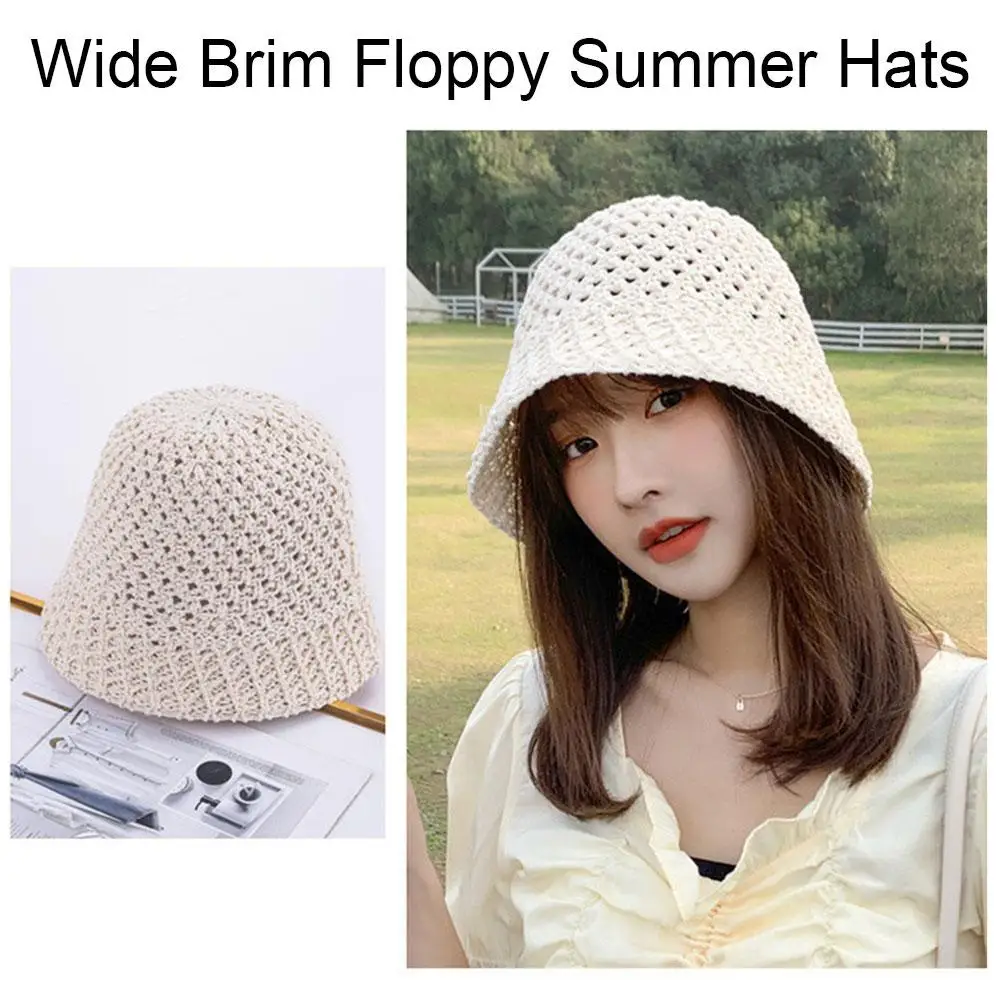 

Hollow Fisherman Breathable Fashion Summer Hats For Women Beach Panama Straw Dome Weave Bucket Hat Femme Shade Hat I8e7