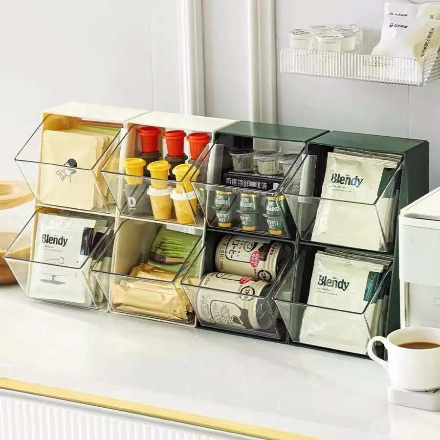 2-Tier Transparent Tea Drawer Organizer for Tea Bags & Pantry