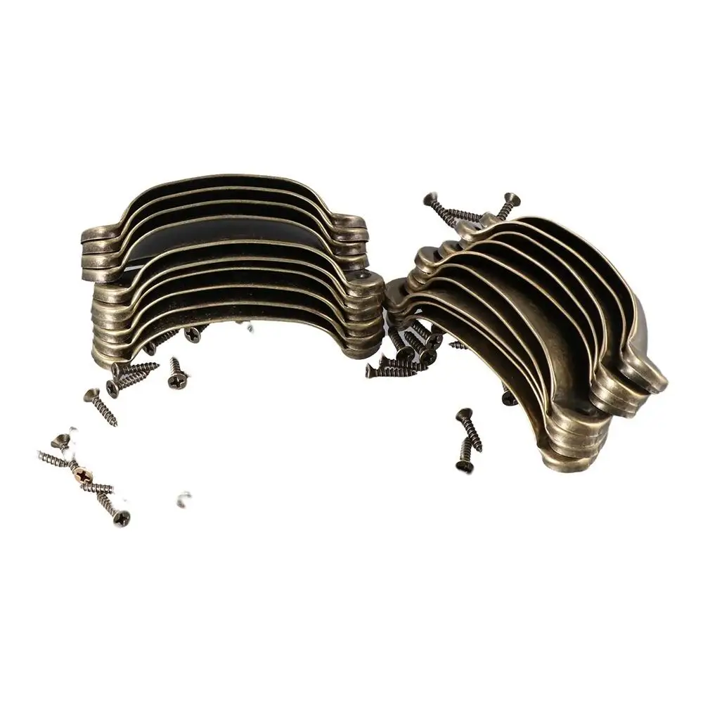 Case Hardware Vintage Furniture Cabinet Drawer Metal 10pcs/lot Shell Antique Knob Pull Handles