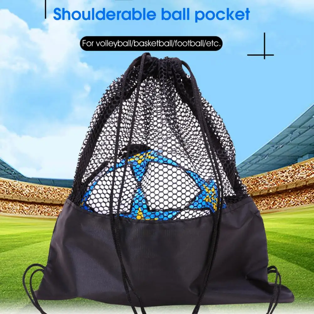 Scratch-resistant Mesh Drawstring Double Shoulder Bag Storage A Ball for Travel sports ball storage bag sports ball bag