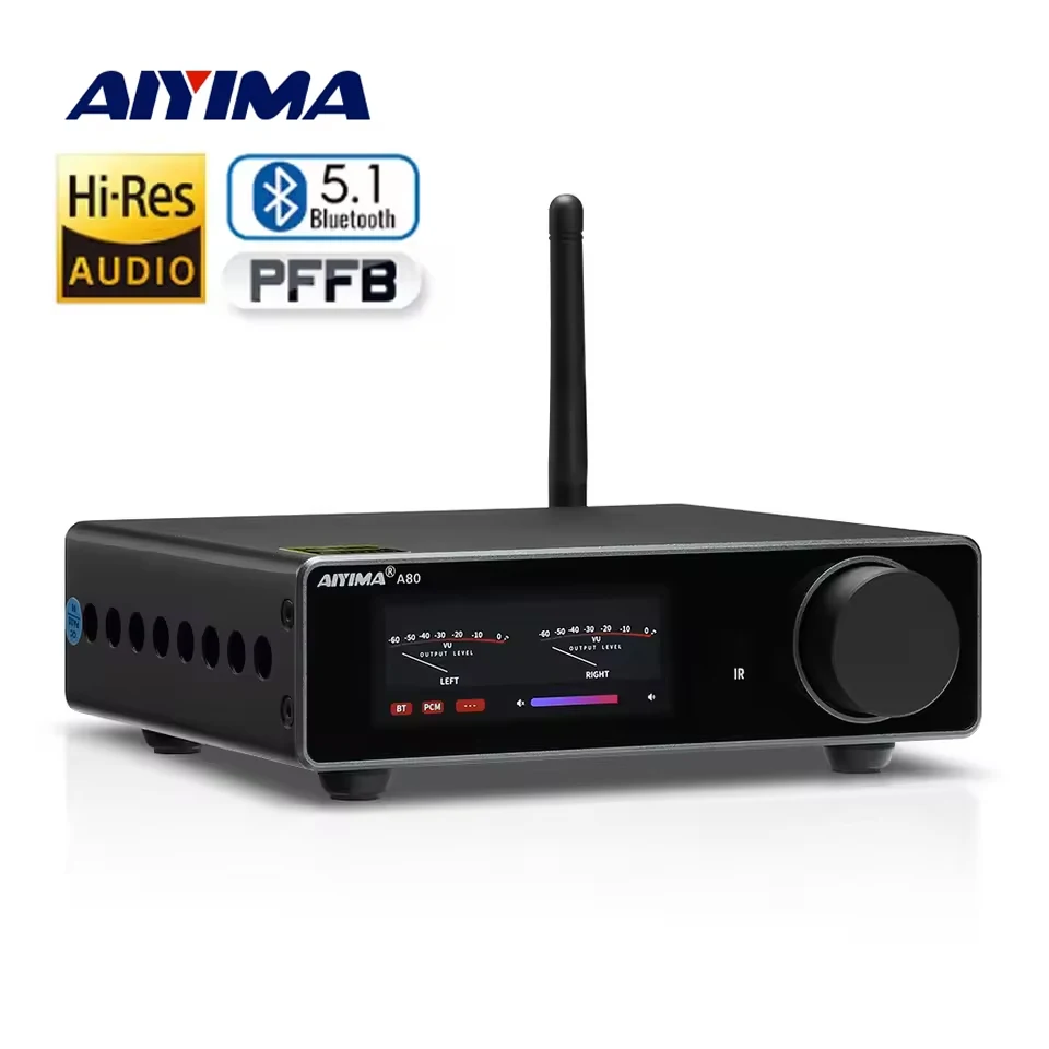 A80 TPA3255デコードアンプ　オーディオアンプ　デジタルパワーアンプ AIYIMA A80 TPA3255 PFFB Bluetooth DAC ステレオパワーアンプ