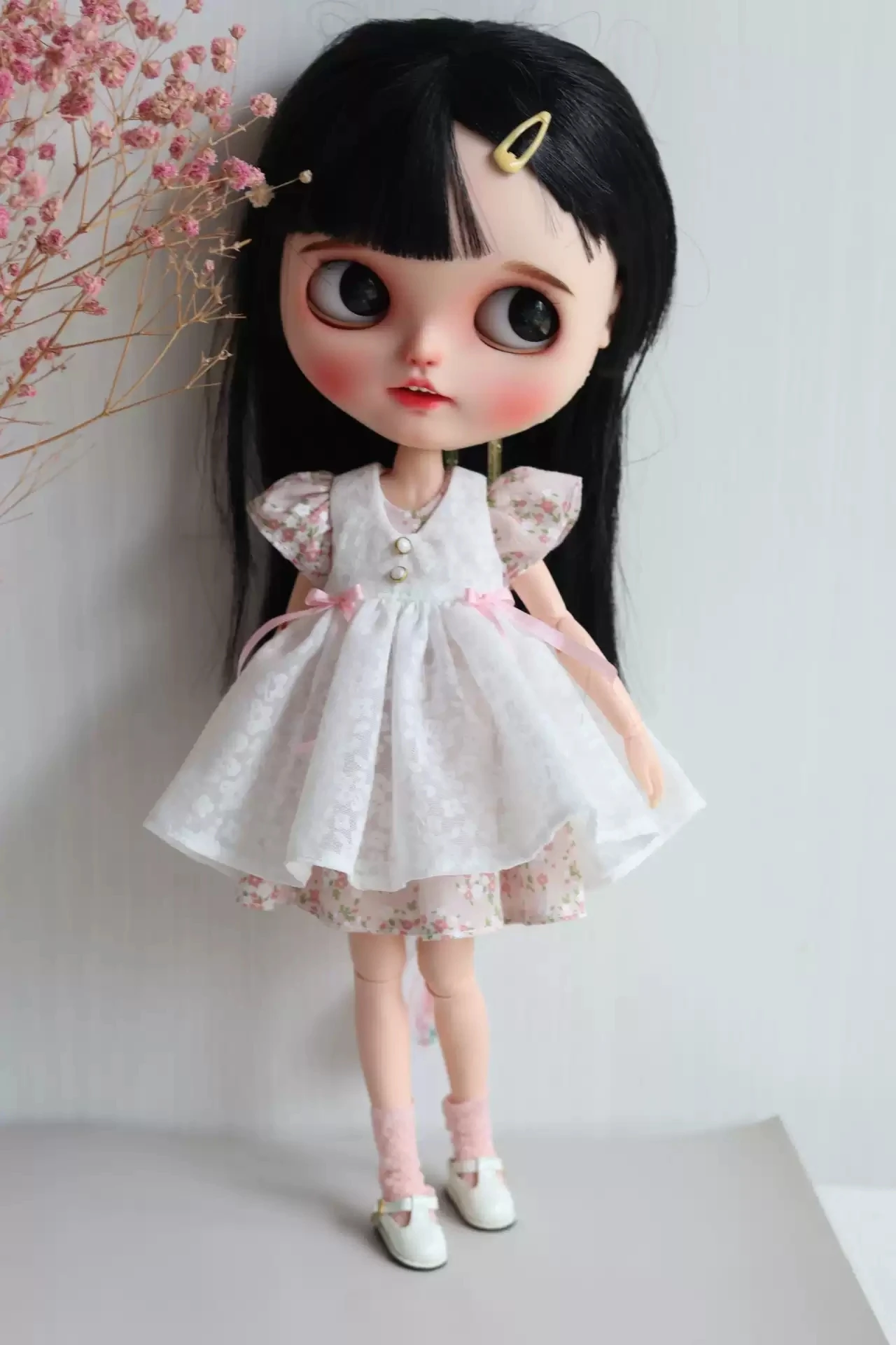 

Dula Doll Clothes Dress Floral dress skirt Blythe Qbaby ob24 ob22 ob11 Azone Licca ICY JerryB 1/6 Bjd Doll Accessories