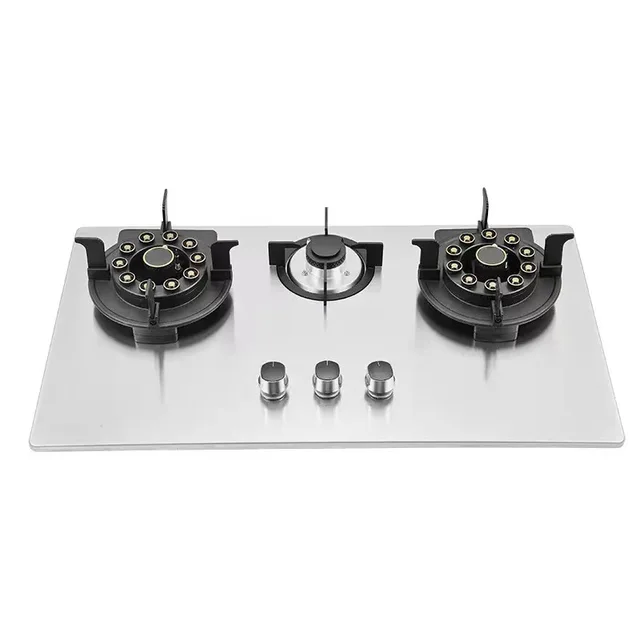 3+2.75+1.75KW High Quality Electric Tempered Glass Three Burner Gas Stove 1