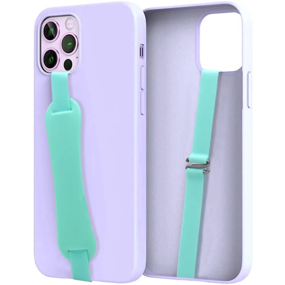 Silicone Grip Phone Strap with Wristband and Finger Ring Holder